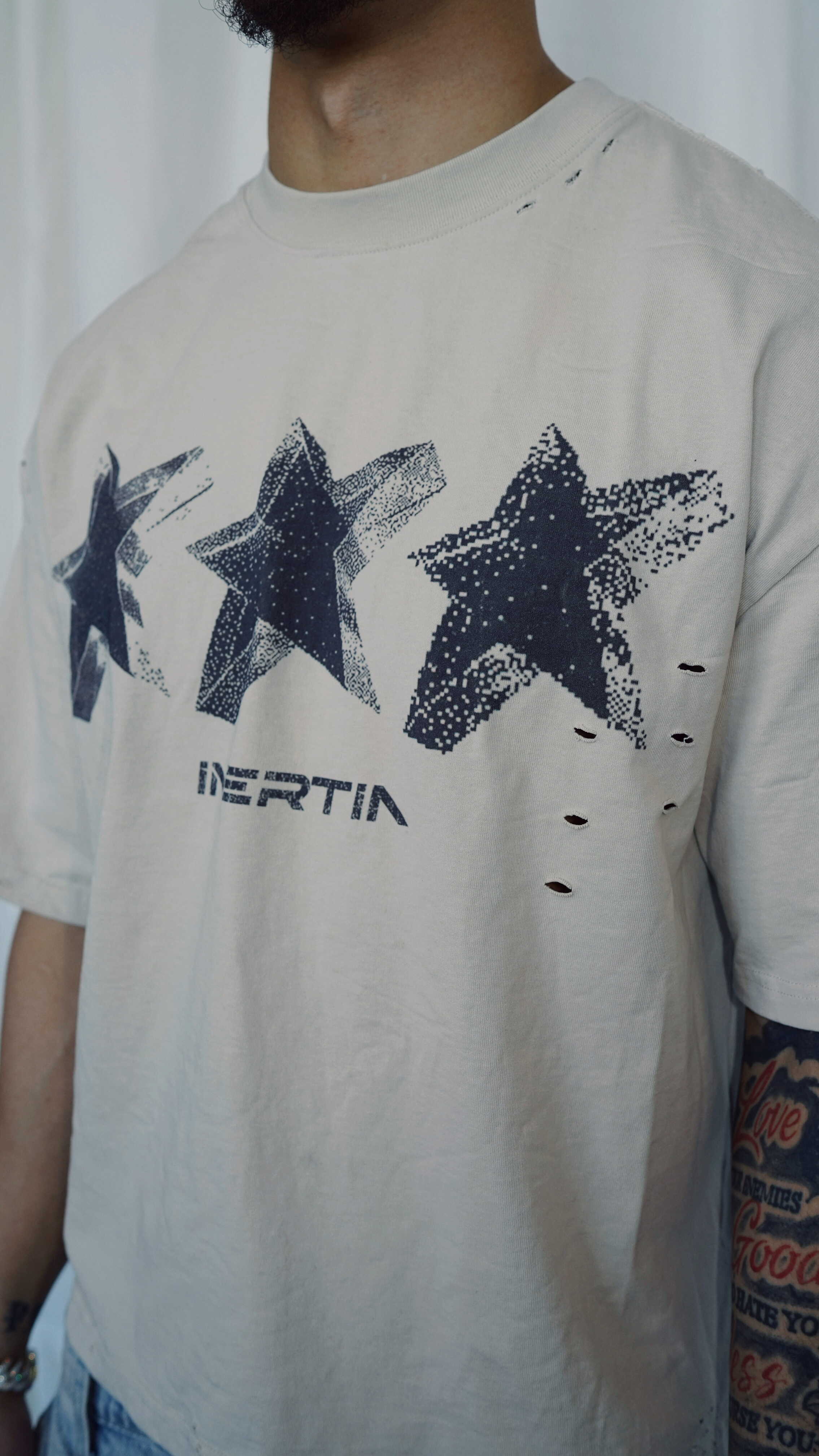 Digital Star Vintage Tee – Off White