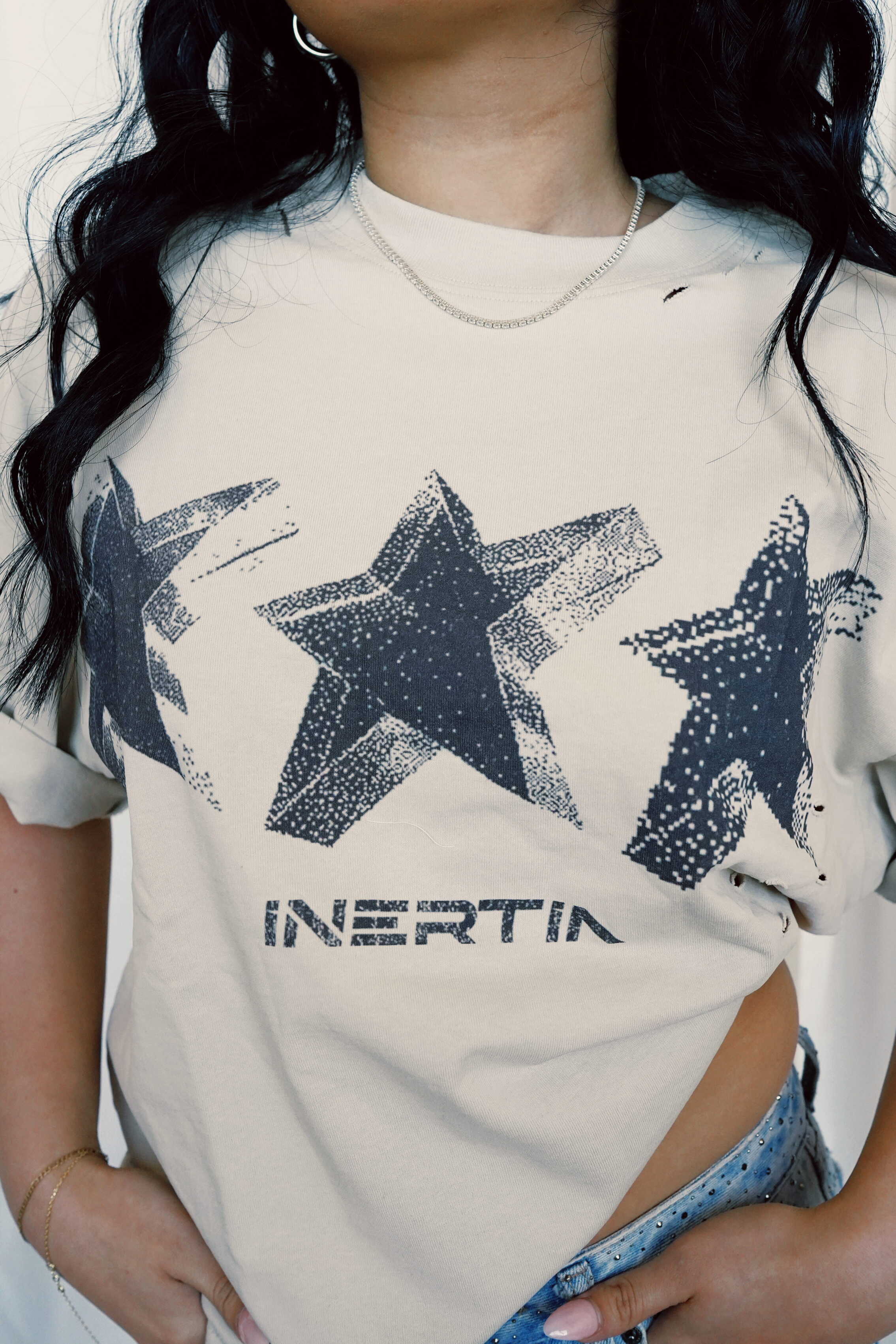Digital Star Vintage Tee – Off White